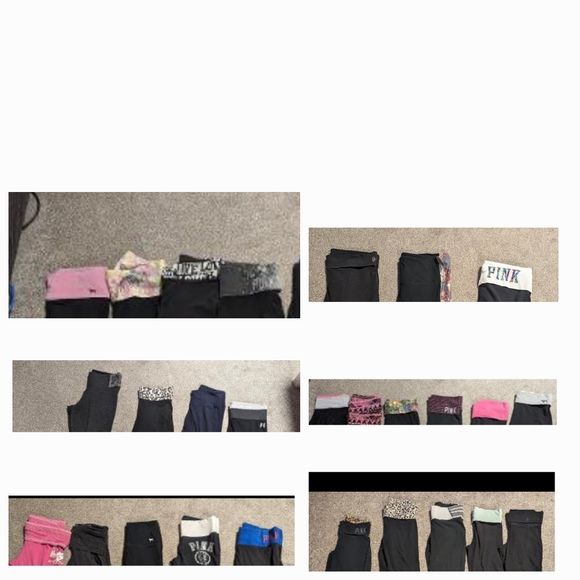 FOLDOVER VS PINK YOGA PANTS LEGGINGS FLARE WIDE FOLD OVER VINTAGE - Picture 4 of 11